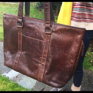 Jack Georges leather tote bag.